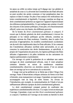 Droit constitutionnel gabonais et comparé