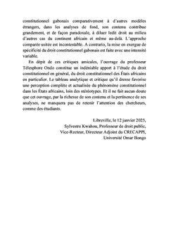 Droit constitutionnel gabonais et comparé