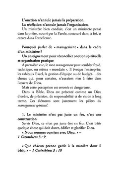 Le management d'un ministère