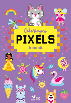Coloriages pixels kawaii