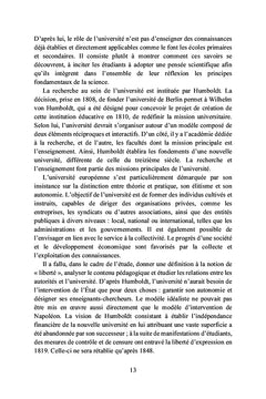 Quelle est la nature et la fonction de l'enseignement supérieur dans notre société contemporaine ?