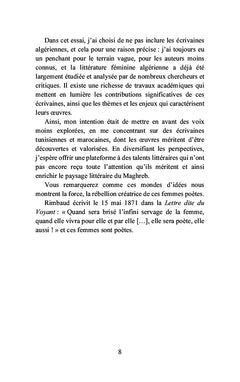 Choix de voix féminines dans la littérature contemporaine du Maghreb