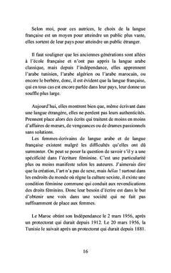 Choix de voix féminines dans la littérature contemporaine du Maghreb