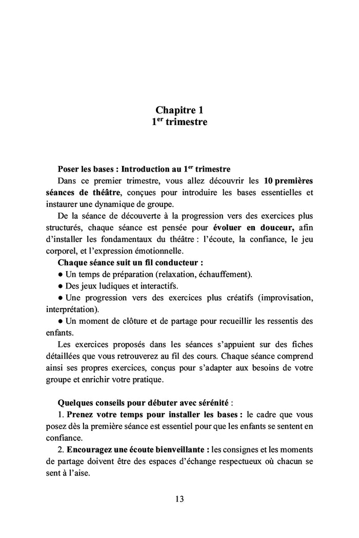Atelier de théâtre pour les enfants