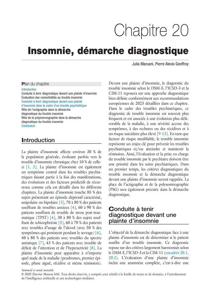 Sommeil et santé mentale