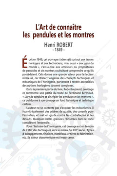 L'art de connaître les pendules et les montres