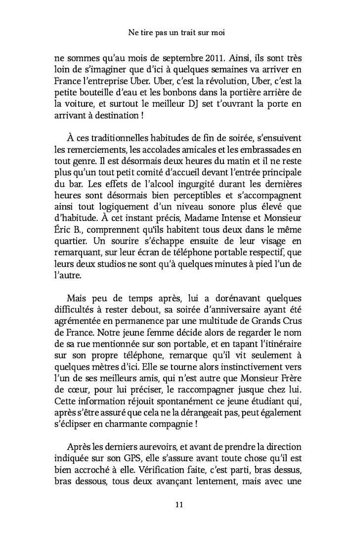 Ne tire pas un trait sur moi