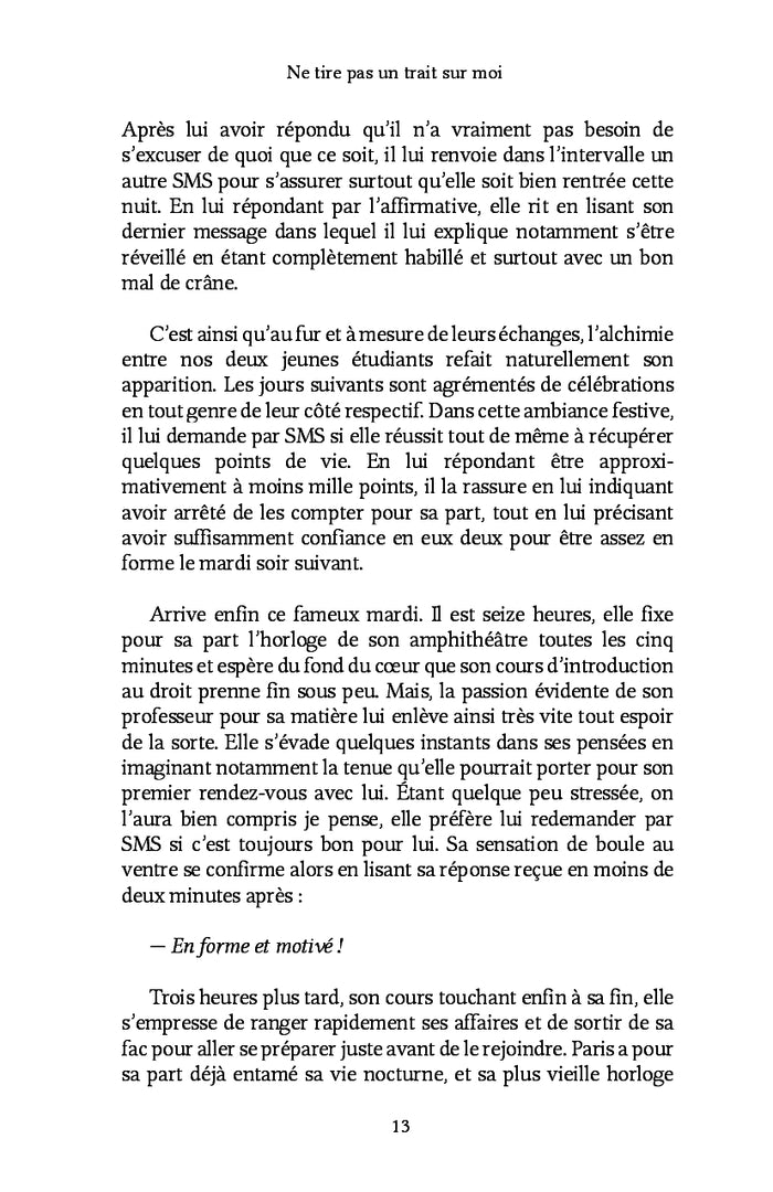 Ne tire pas un trait sur moi