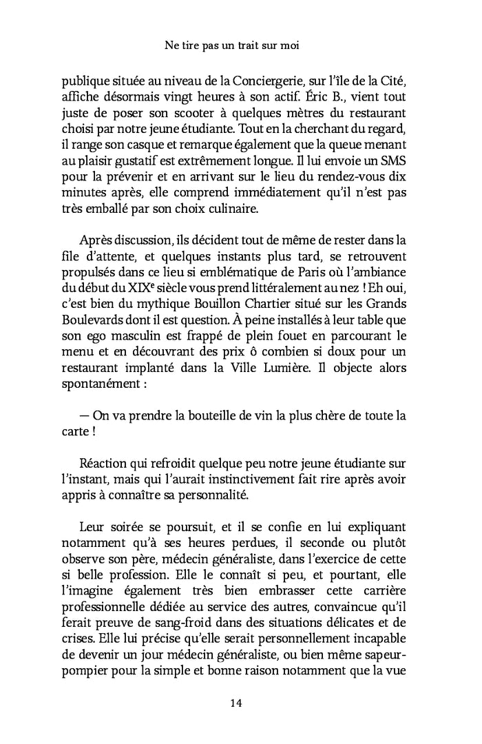 Ne tire pas un trait sur moi