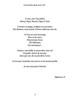Cinq étoiles dans mon ciel