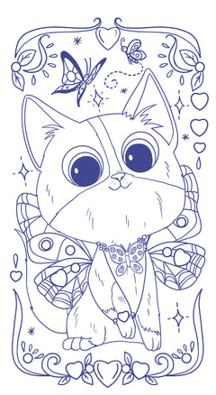 Strass et coloriages chatons