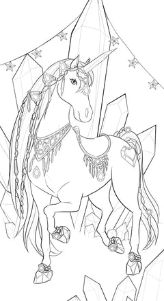 Strass et coloriages Licornes