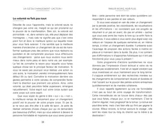 La clé du changement : l'action !