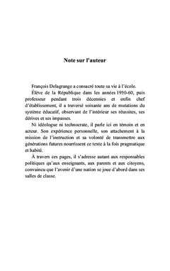 Guide pour les ministres de l'Éducation nationale