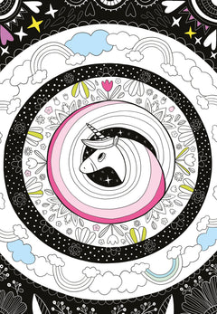 Coloriages Fabuleuses licornes - avec feutres pailletés