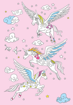 Coloriages Fabuleuses licornes - avec feutres pailletés