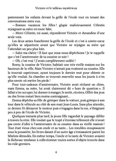 Victoire et le tableau mystérieux