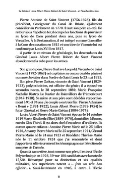 Le Général Louis Albert Pierre Robert de Saint-Vincent... et l'insubordination