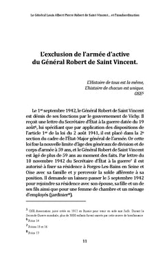 Le Général Louis Albert Pierre Robert de Saint-Vincent... et l'insubordination