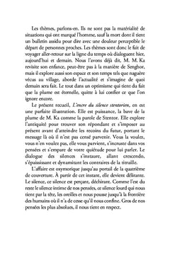 L'encre du silence stentorien