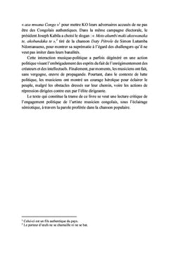 La parole politique dans la chanson congolaise moderne