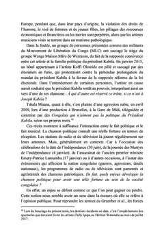 La parole politique dans la chanson congolaise moderne