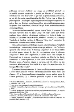 La parole politique dans la chanson congolaise moderne