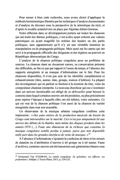 La parole politique dans la chanson congolaise moderne