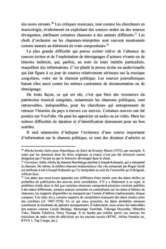 La parole politique dans la chanson congolaise moderne