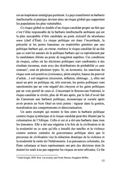 Le risque-candidat en politique africaine