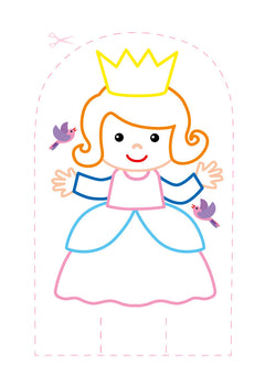 Je colorie et je découpe - Les princesses et les fées