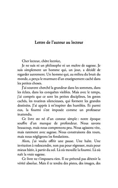La sagesse de la fourmi