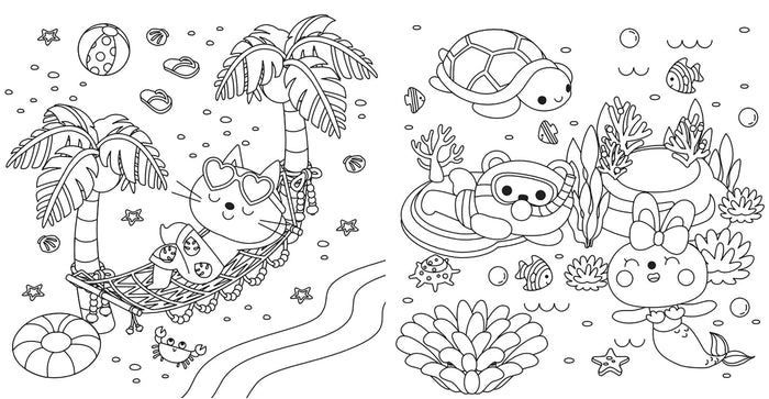 Coloriages mes petits amis - Si bien au soleil !