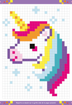 Coloriages pixels kawaii