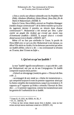 Muhammad a dit : "ma communauté se divisera en 73 sectes, dont 72 iront en Enfer"