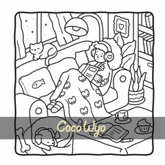 Coco Wyo - Cosy Girly - Coloriages mignons à la maison - Cosy colo
