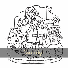 Coco Wyo - Cosy Girly - Coloriages mignons à la maison - Cosy colo