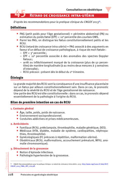 Protocoles en Gynécologie Obstétrique