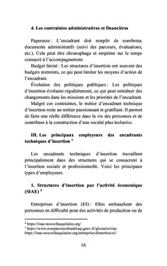 L'encadrant technique en insertion, un facilitateur de l'insertion