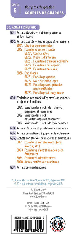 Plan comptable général - PCG - 2026-2027