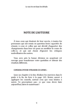 Le succès est dans les détails