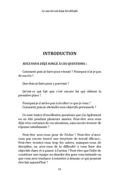 Le succès est dans les détails
