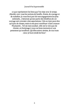 Journal d'un hypersensible