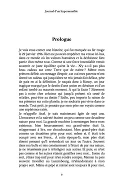 Journal d'un hypersensible