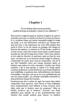 Journal d'un hypersensible