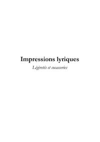 Impressions lyriques et Conte poétique