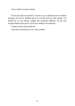 Ma vie, un long combat
