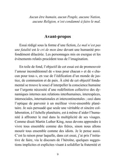 Le mal n'est pas une fatalité