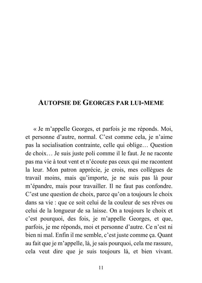 Autopsie de Georges par lui-même