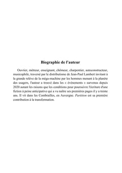 Partition - Anticipation sociale